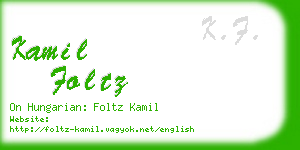 kamil foltz business card
